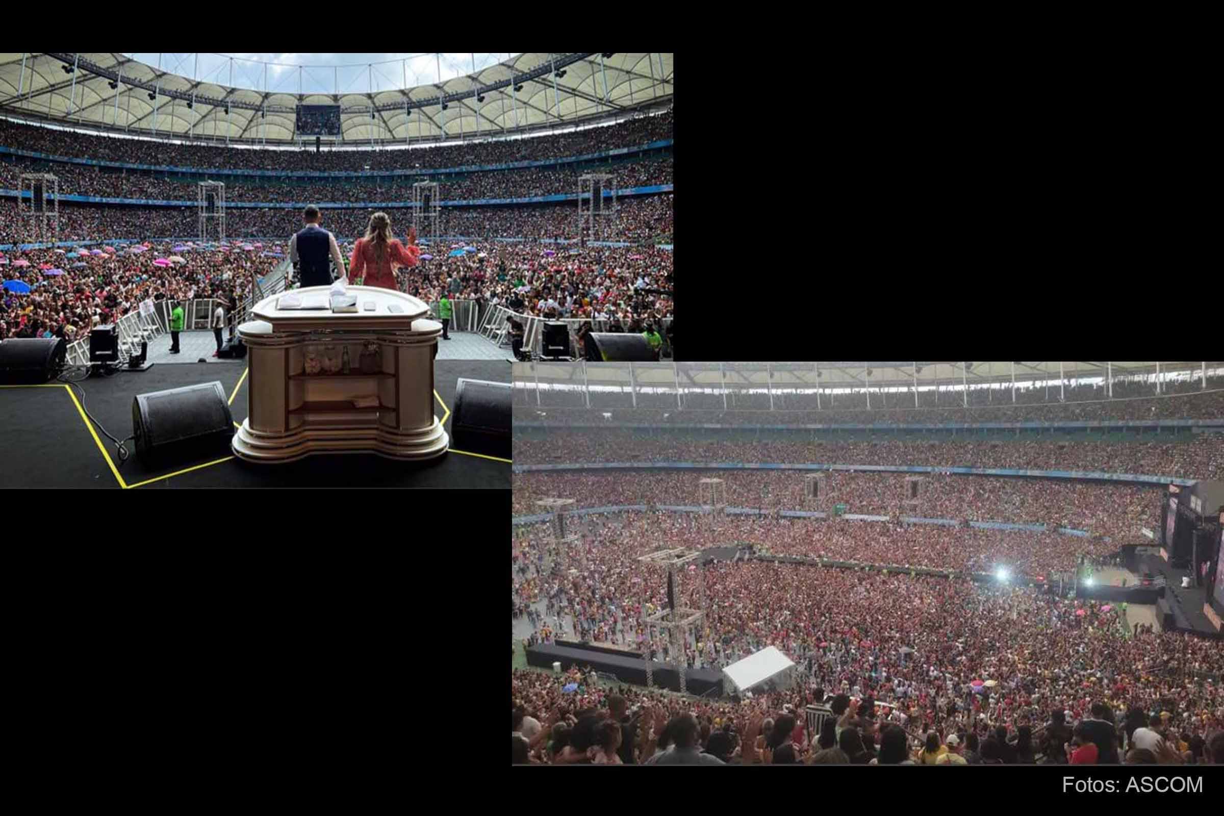 Salvador: Bispo Bruno Leonardo atrai multidão com mais de 60 mil fiéis em culto na Arena Fonte Nova