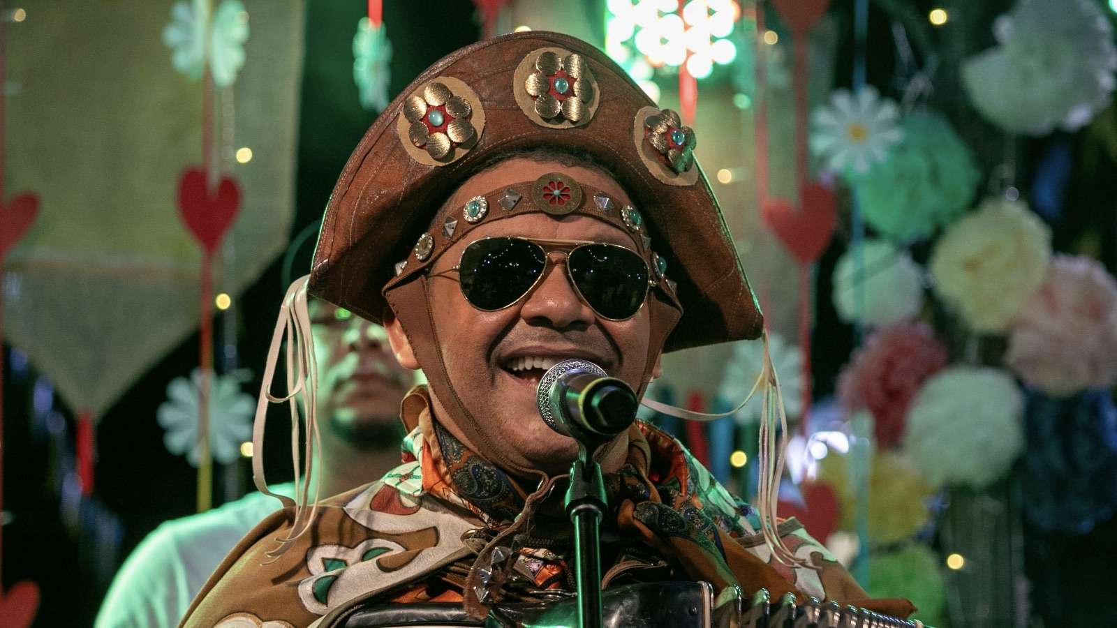 O “Rei do Baião" Gonzagão no São João do centro histórico de Salvador.