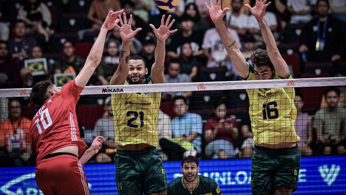 Liga das Nações: Brasil é superado pela Polônia por 3 sets a 1