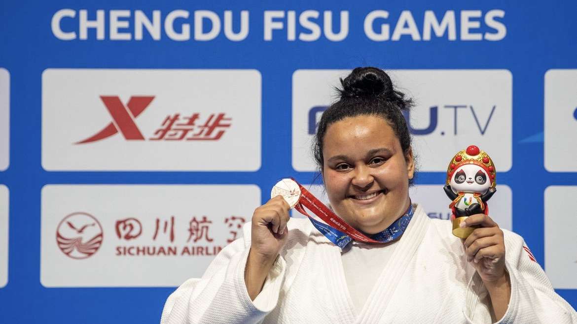 Judoca brasileira Agatha Silva garante primeira medalha do Brasil nos Jogos Mundiais Universitários