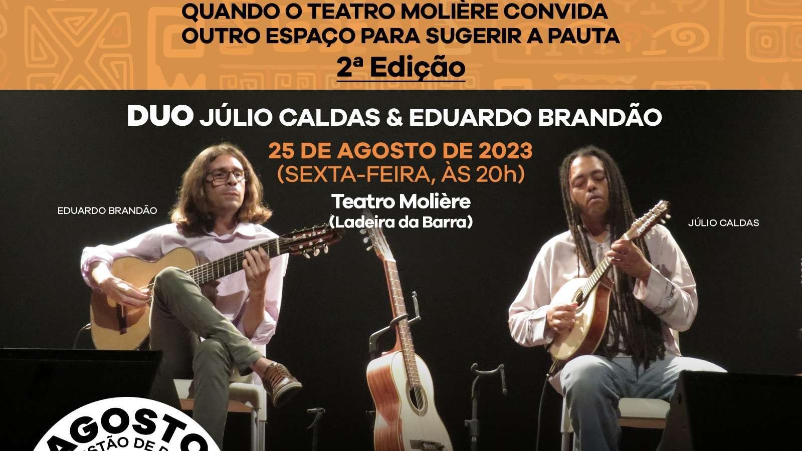 Duo Instrumental Júlio Caldas e Eduardo Brandão Encanta Público com Choros e Histórias da Música Brasileira