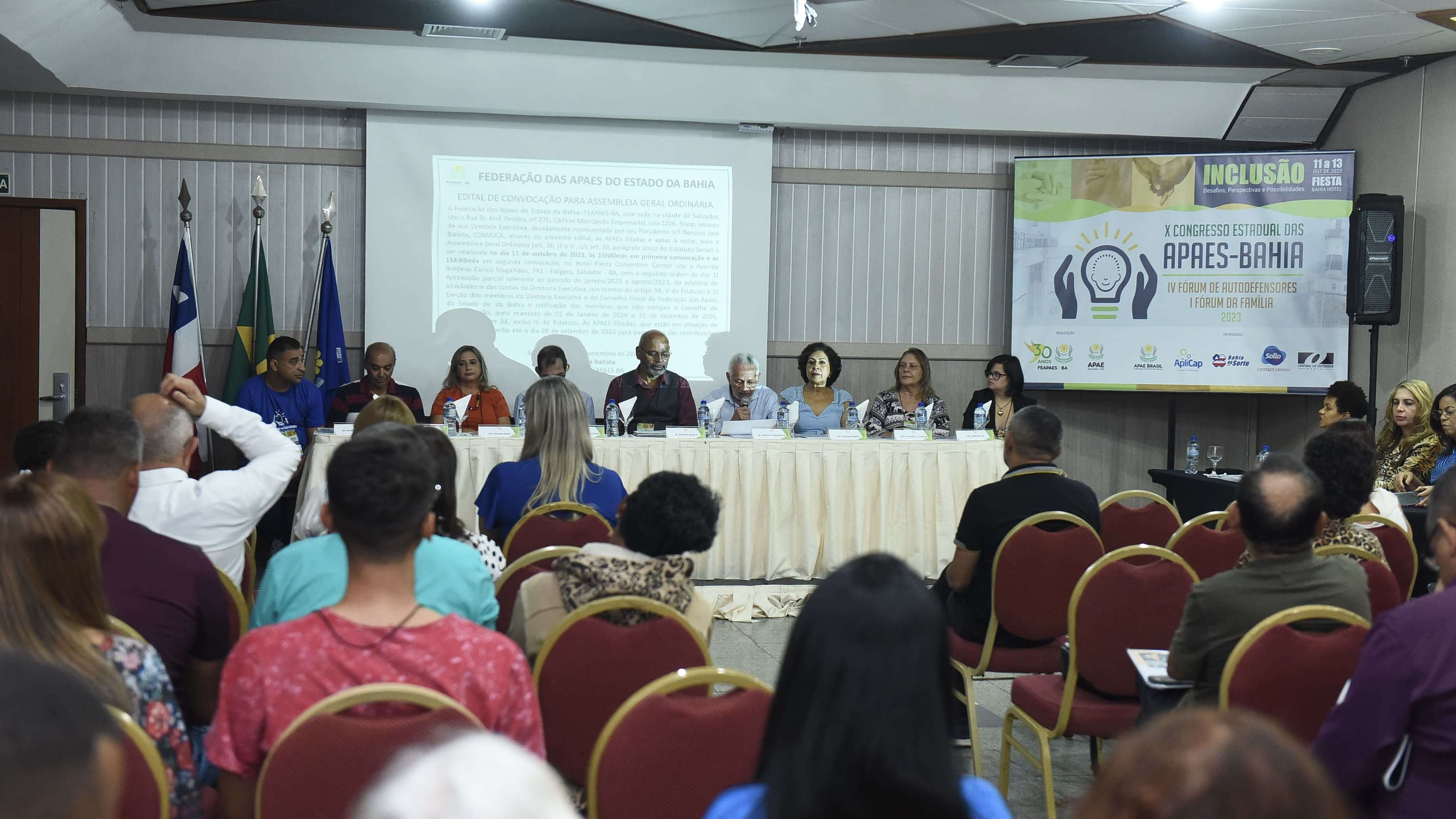 Abertura do X Congresso Estadual das Apaes da Bahia é realizada em Salvador