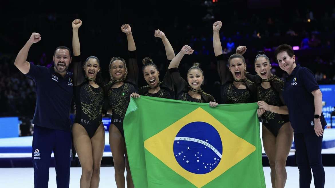 Brasil conquista prata histórica na Ginástica Artística.