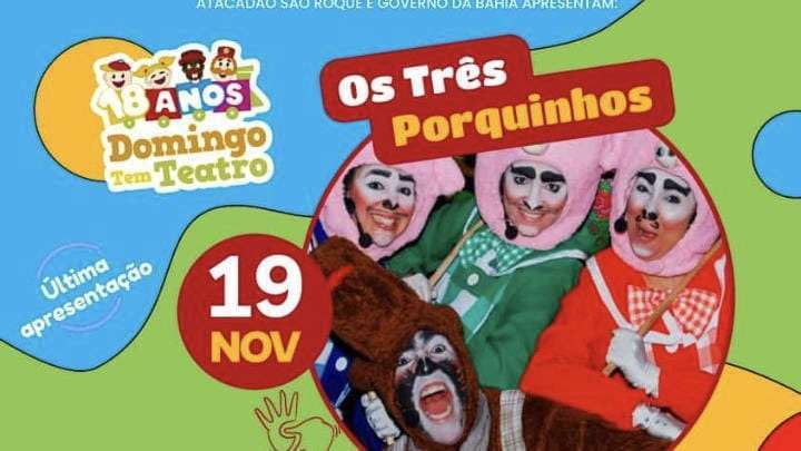 Espetáculo ‘Os Três Porquinhos’ encerra temporada com apresentação acessível em libras