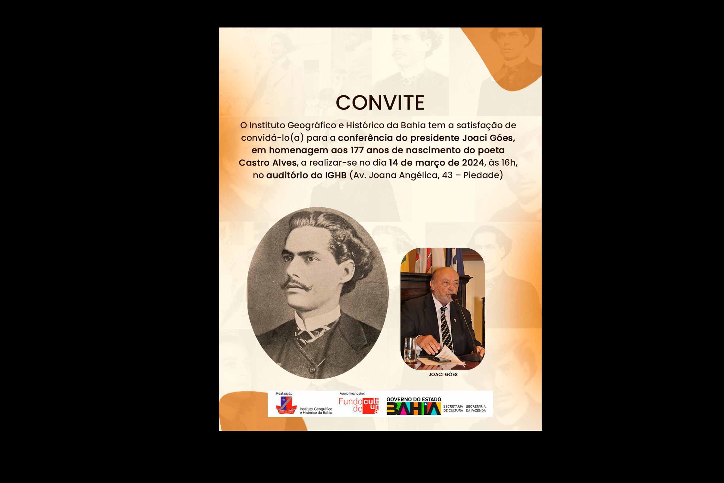 Simpósio no IGHB celebra os 177 anos de nascimento de Castro Alves