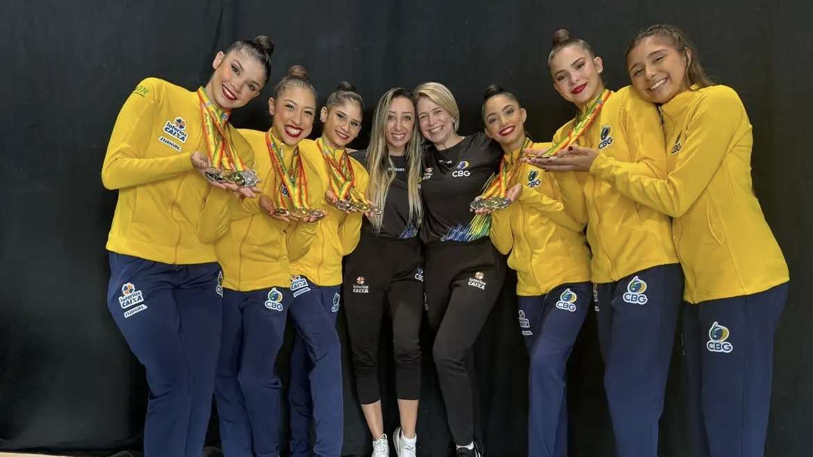 Ginástica Rítmica brasileira conquista ouro e prata na etapa da copa do mundo em Portugal