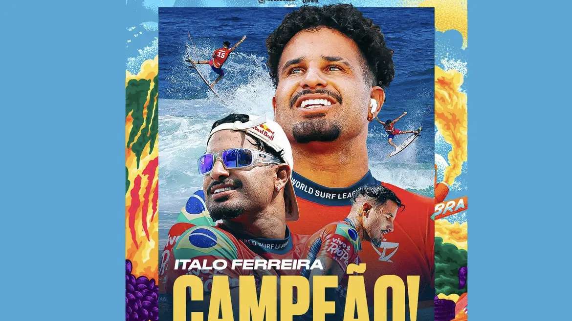 Ítalo Ferreira é campeão de surfe em saquarema e entra no top 5 da WSL