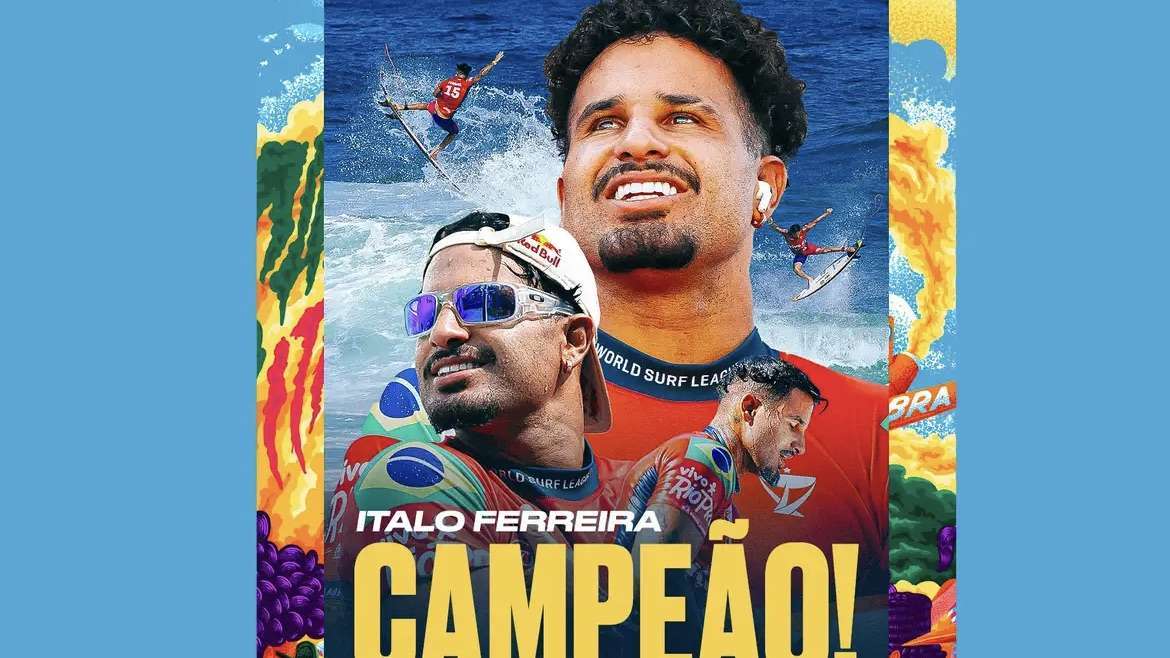 Ítalo Ferreira é campeão de surfe em saquarema e entra no top 5 da WSL