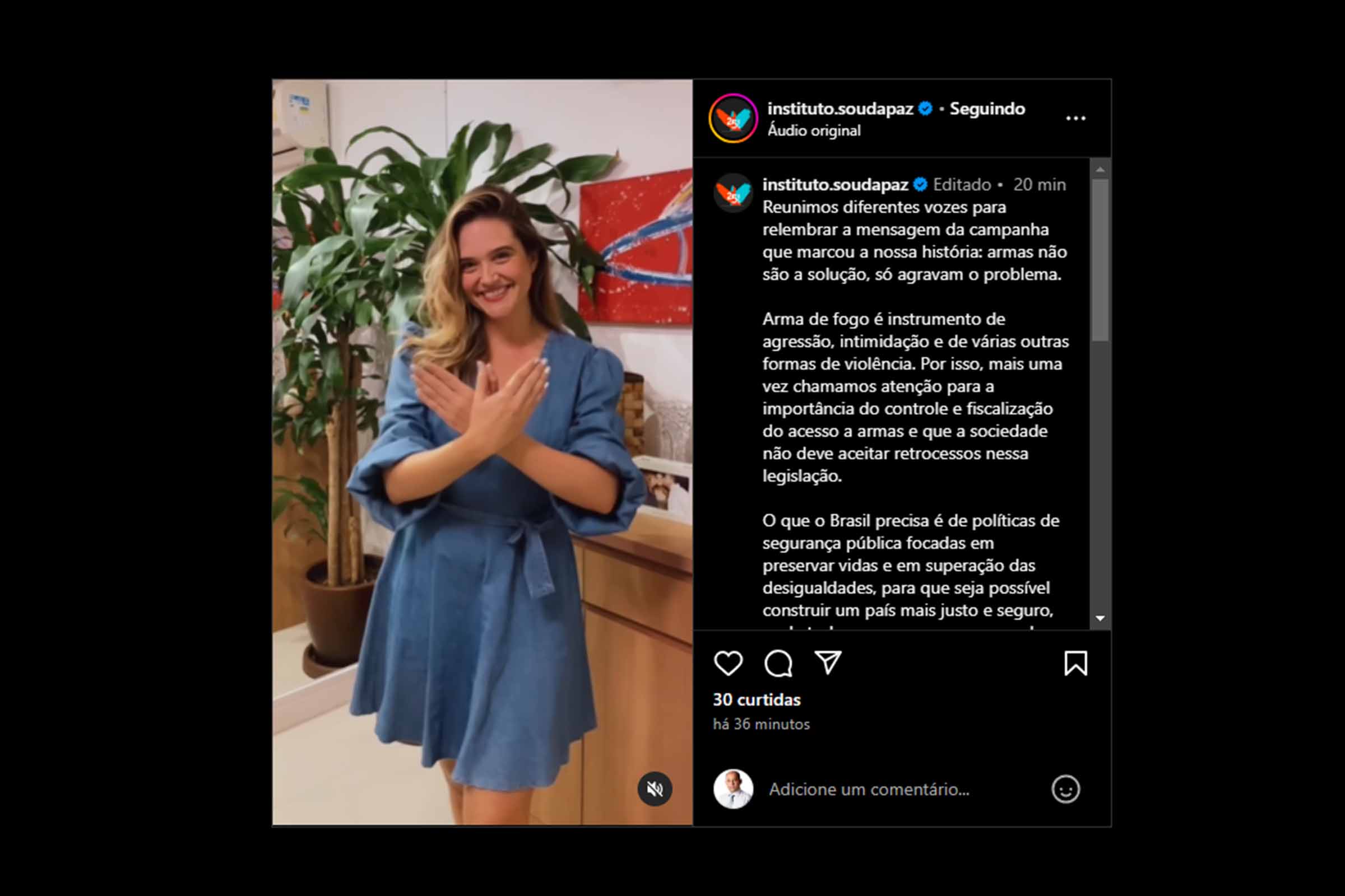 Personalidades se unem em campanha pelo fim da violência armada no Brasil