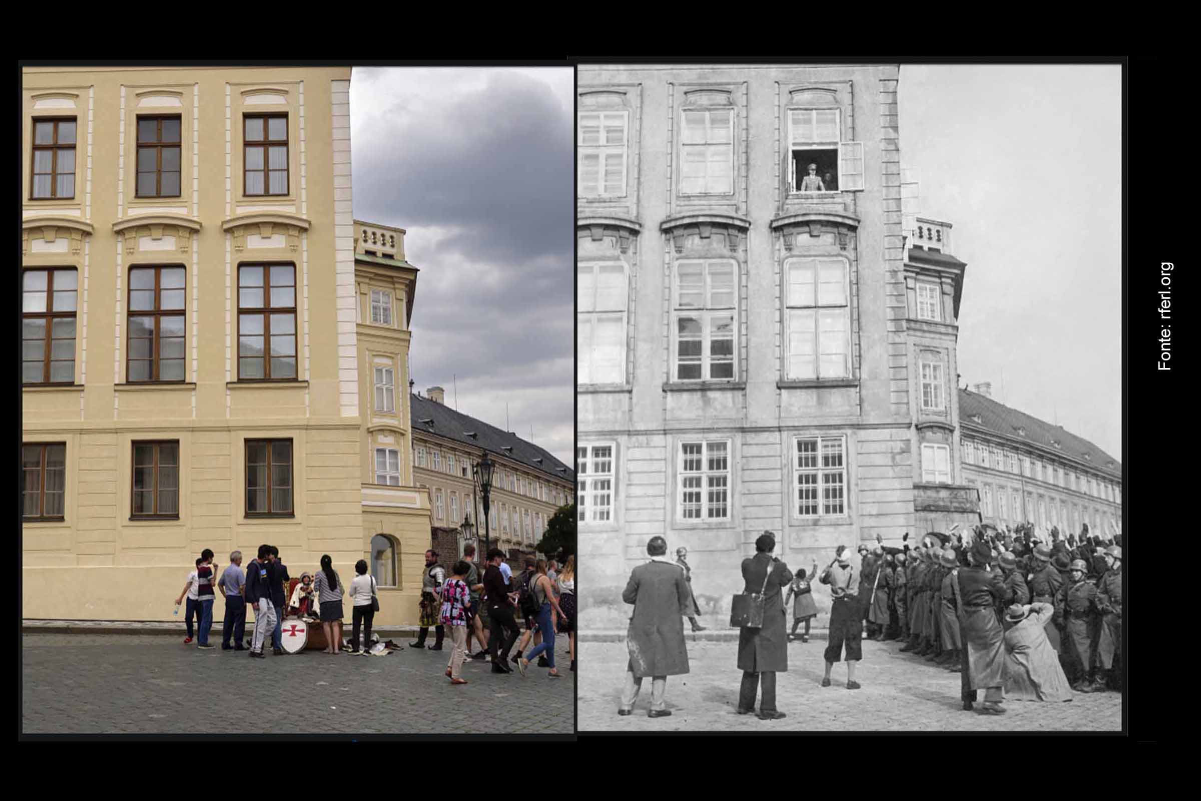 Em março de 1939, o exército nazista invadiu o que restava da Tchecoslováquia e, do Castelo de Praga, Hitler declarou o "Protetorado da Boêmia e Morávia". O povo tchecoslovaco estava, a partir daquele momento, sob o domínio do nazismo alemão.