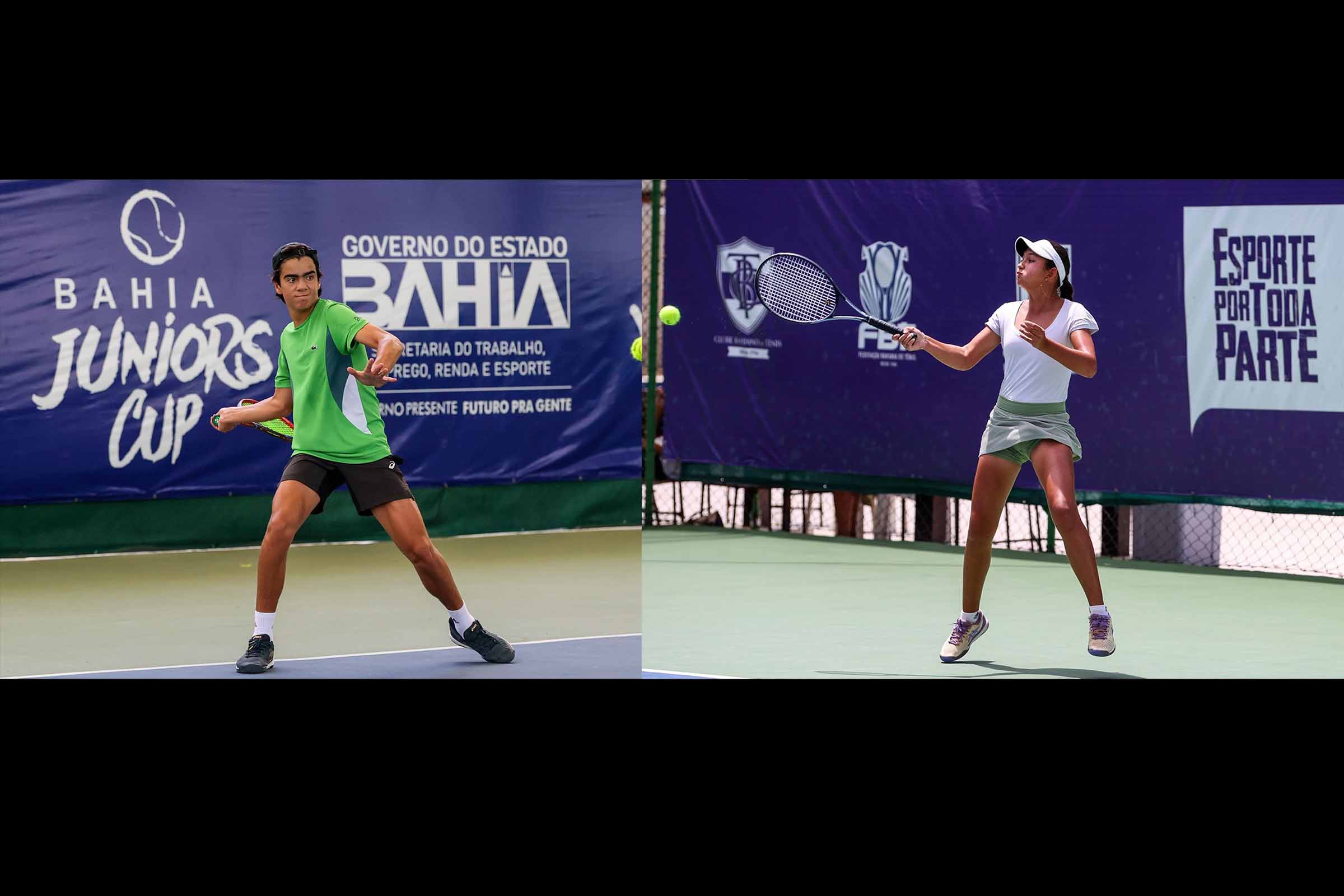 Felipe Argolo, Gabriela Bettoni e Victor Rocha representam a Bahia em um dos principais torneios juvenis de tênis do país.