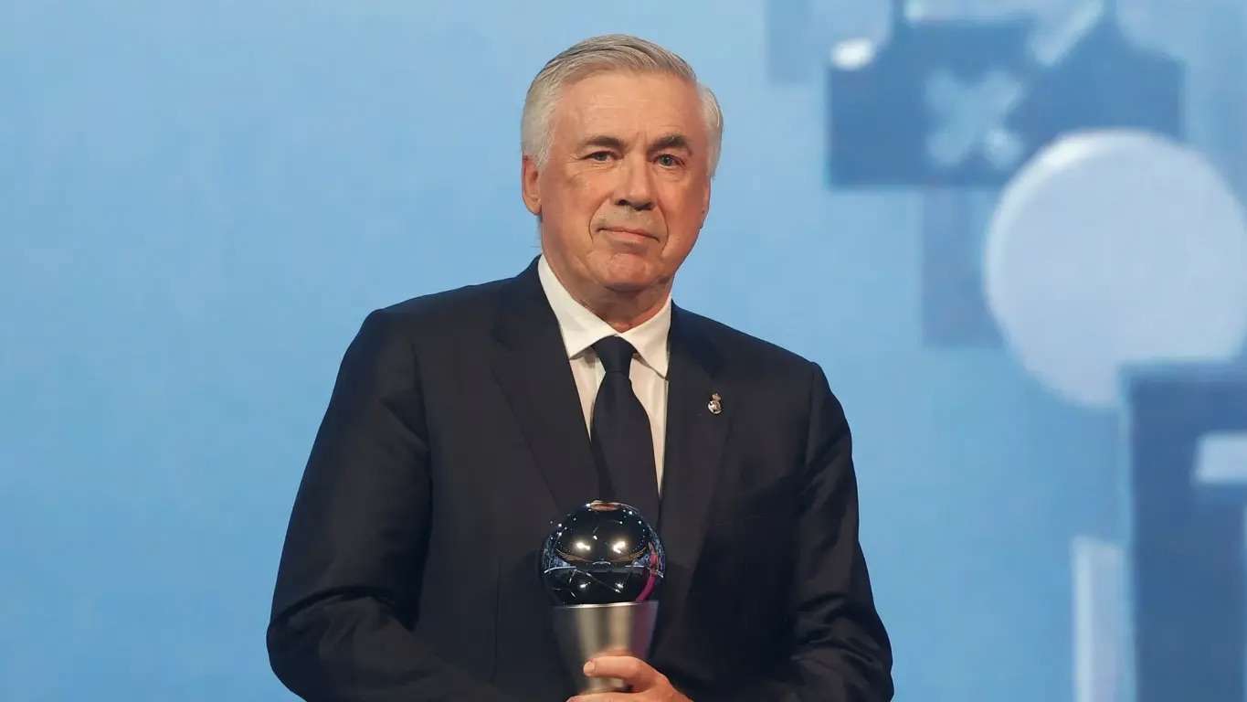 Carlo Ancelotti conquista pela primeira vez o prêmio The Best FIFA de melhor treinador