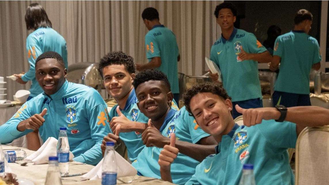 Seleção Brasileira Sub-17 desembarca na Colômbia para disputa do Sul-Americano
