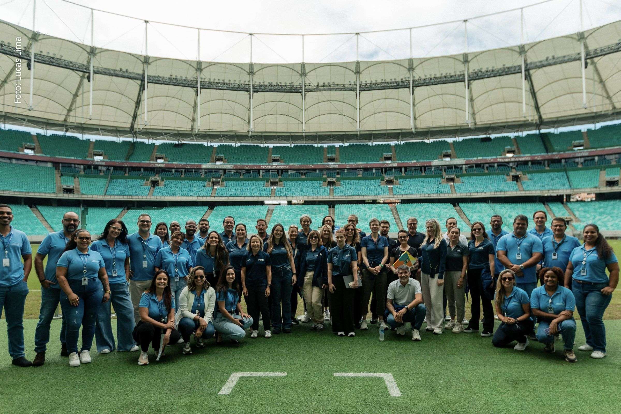 Inspeção técnica em Salvador marca etapa de preparação para o torneio internacional de futebol.