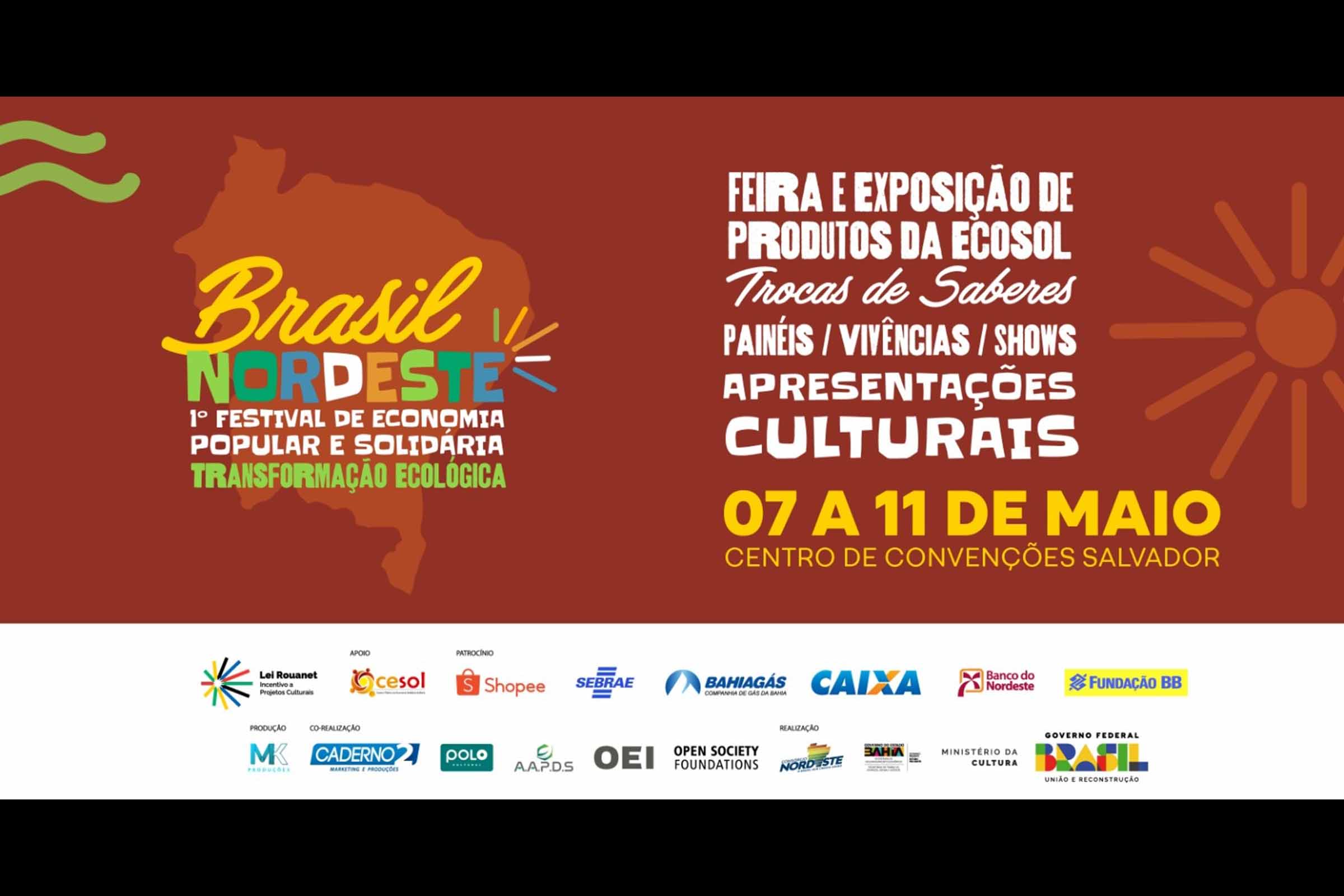 Salvador sedia Festival Nordestino de Economia Popular e Solidária com foco em sustentabilidade e integração regional