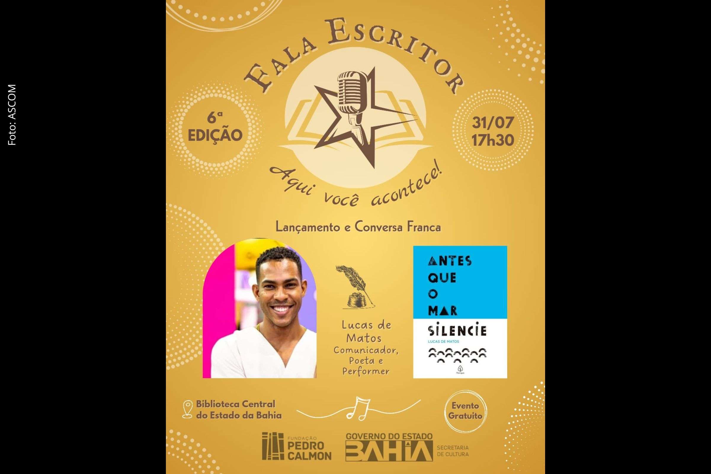 Evento literário gratuito promove sarau, performances e feira de livros nesta quinta-feira (31/07), nos Barris.