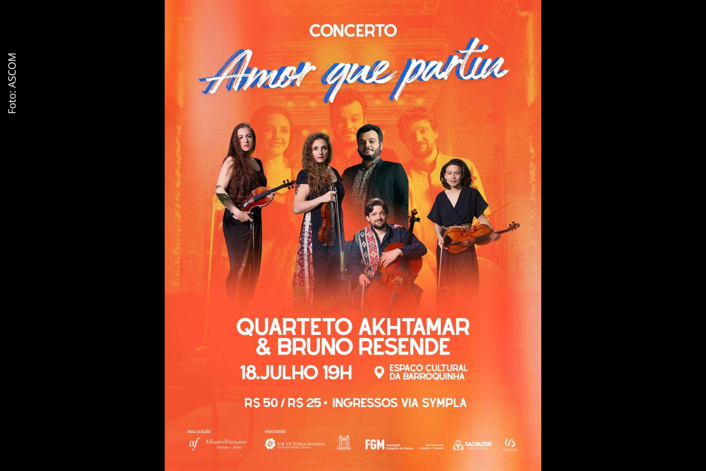 Quarteto Akhtamar e Bruno Resende apresentam concerto “Amor que partiu” em Salvador