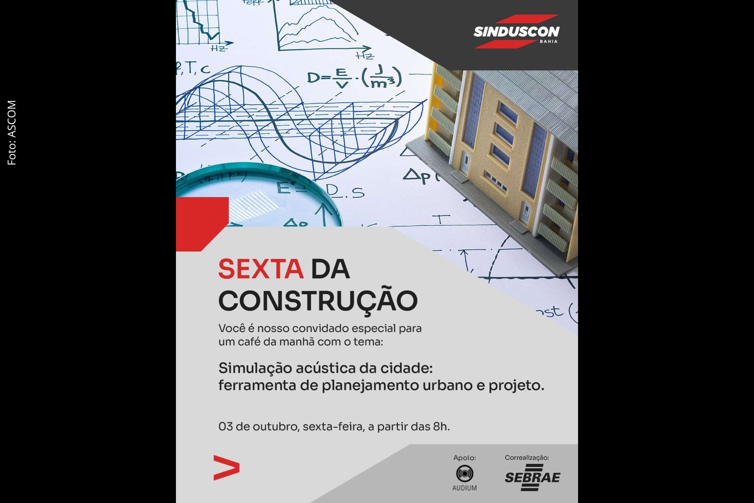 Simulação da Acústica Urbana será debatida em palestra internacional no Sinduscon