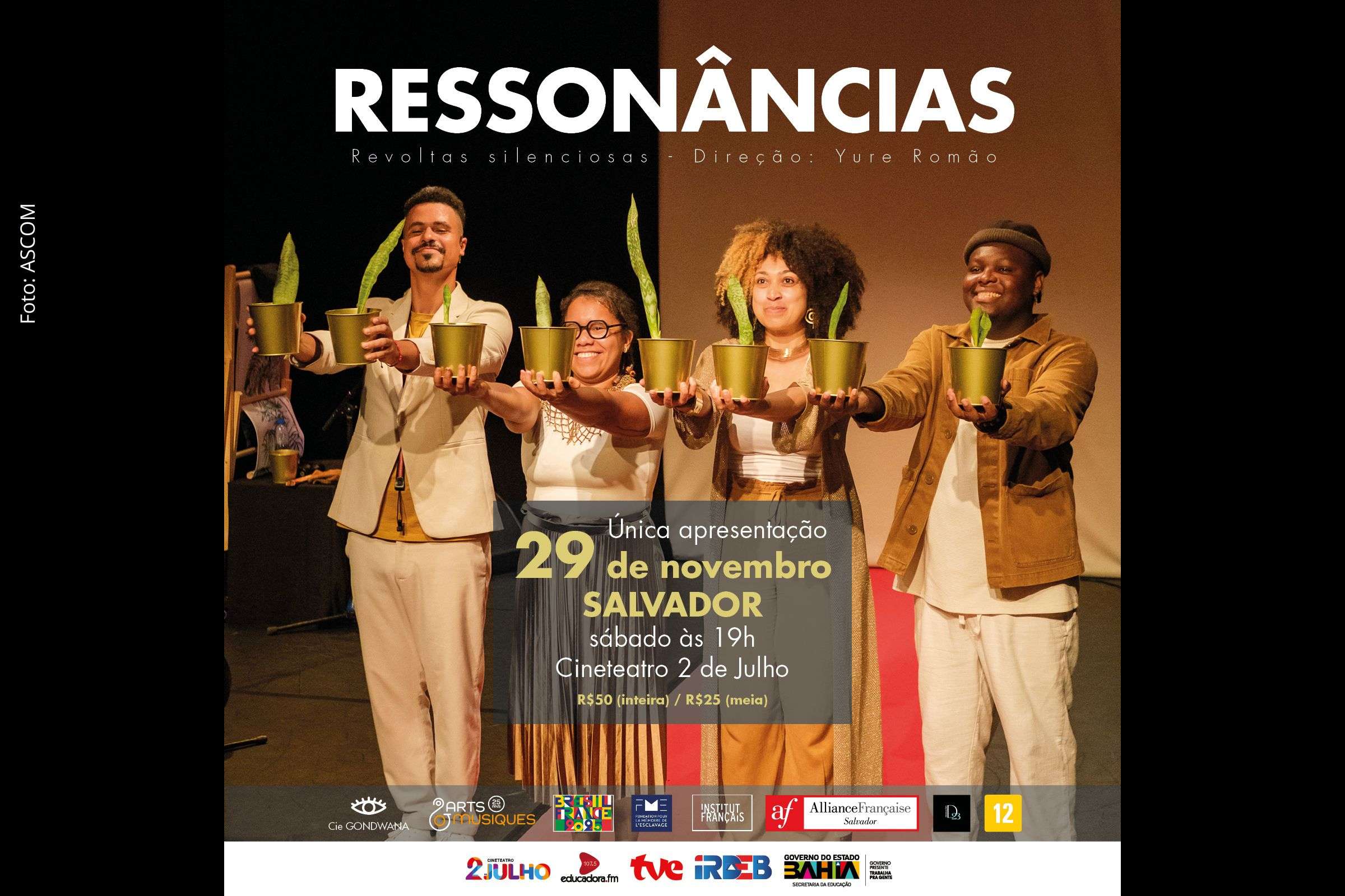 Obra “Ressonâncias – Revoltas Silenciosas” chega a Salvador com espetáculo sobre memória, migração e trabalho doméstico