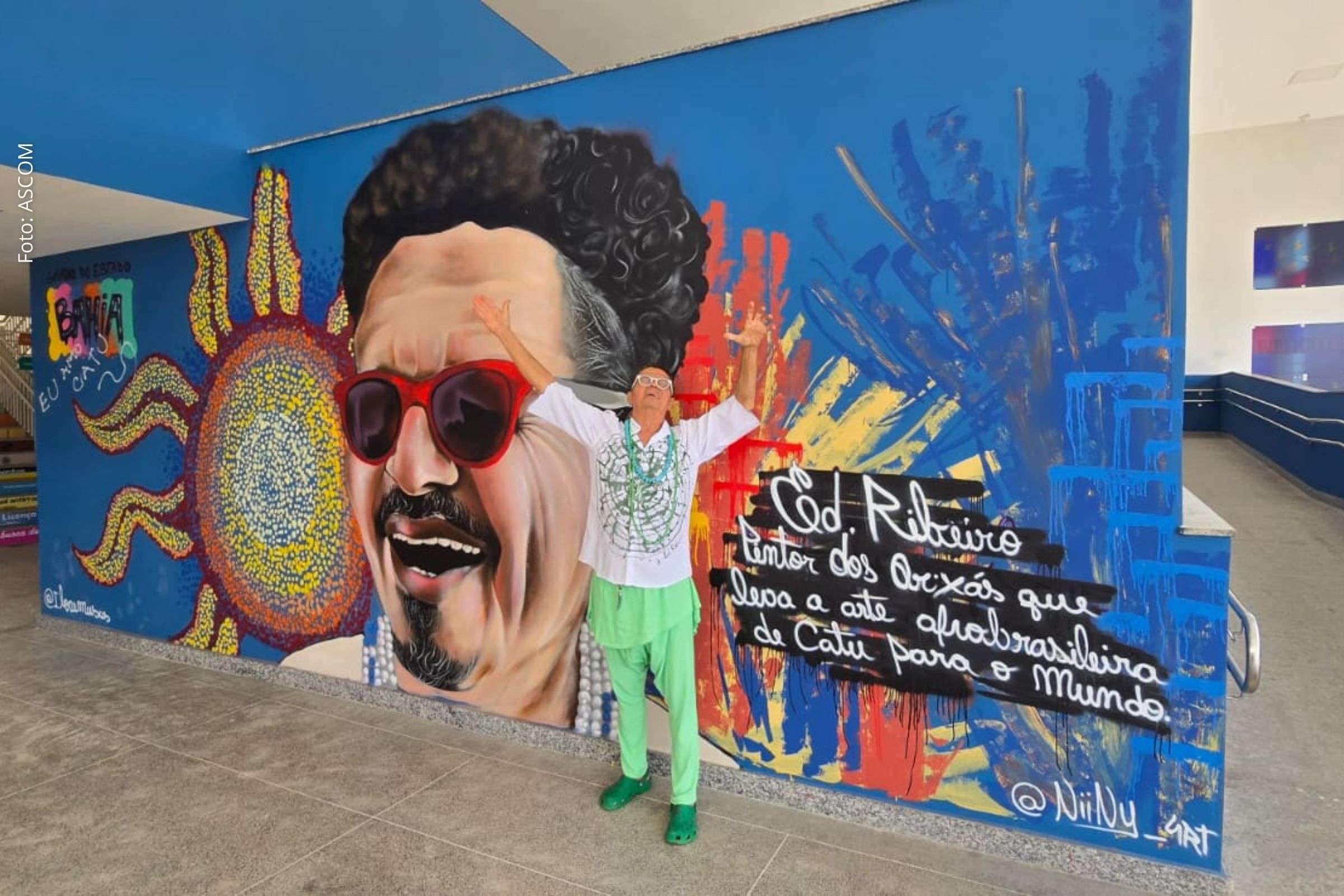 Ed Ribeiro é homenageado com graffiti no Colégio CETIC em Catu