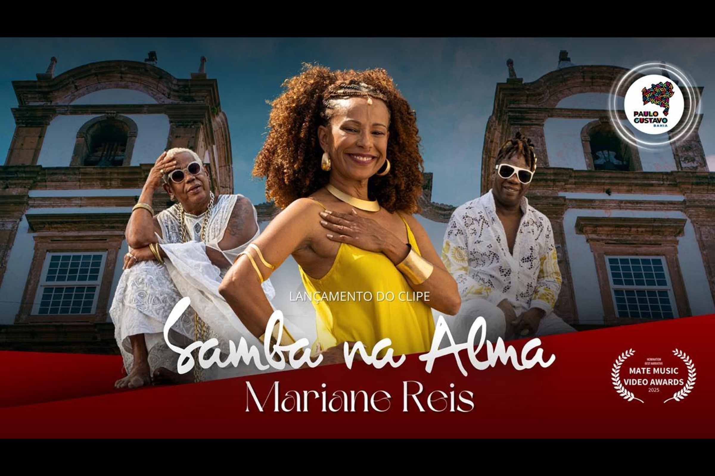 Mariane Reis lança clipe “Samba na Alma” e conquista prêmio internacional de narrativa