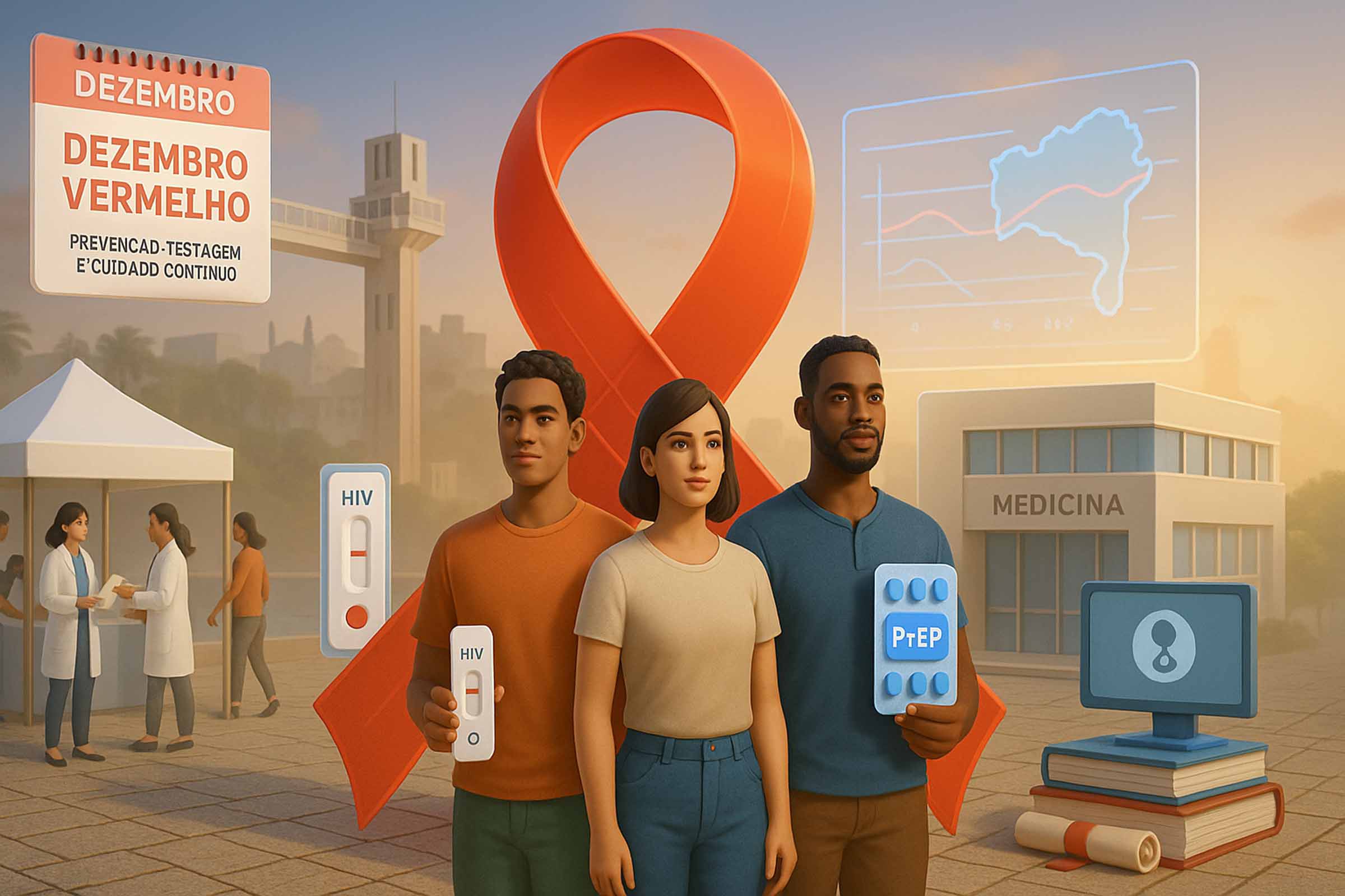 A Bahia reforça as ações do Dezembro Vermelho para ampliar prevenção, testagem e monitoramento do HIV/Aids. Entre (2019 e 2024), o estado registrou mais de 22 mil novos casos e Salvador concentra parte significativa das notificações. O Brasil reduziu a mortalidade em (2023), sustentado pela ampliação de estratégias como a PrEP. Especialistas apontam que jovens e populações vulneráveis ainda exigem atenção prioritária.