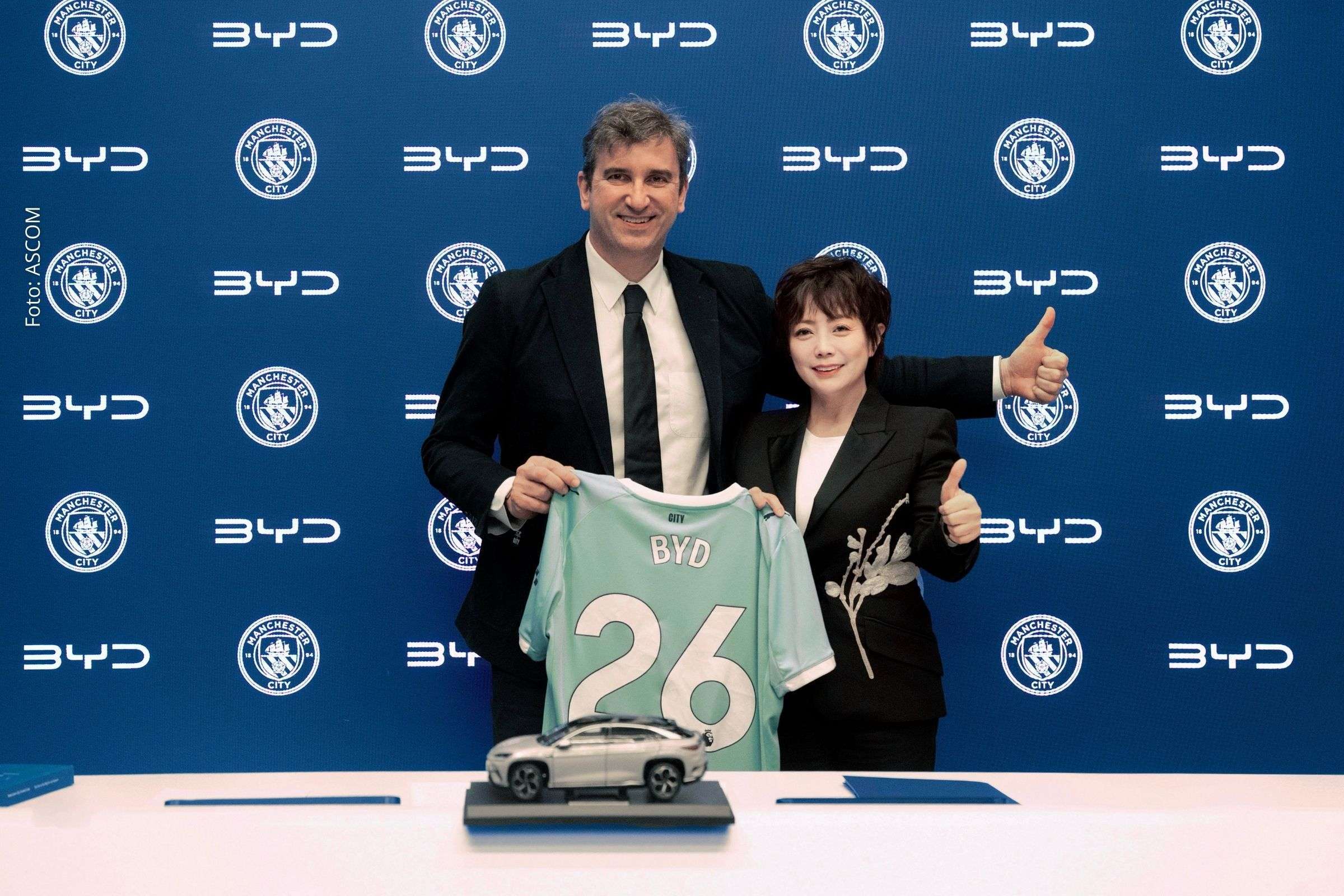 Acordo prevê fornecimento de carros, infraestrutura energética na City Football Academy e exposição da marca no Etihad Stadium.