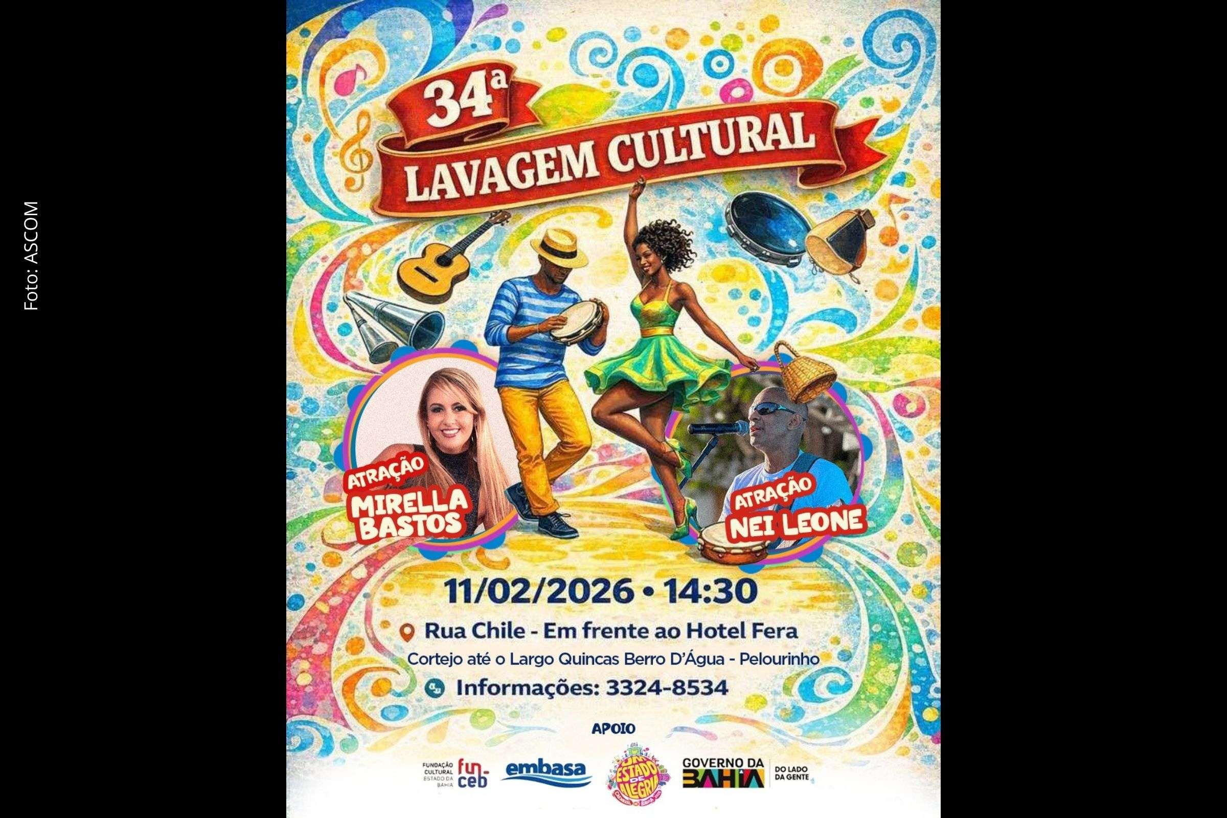 Lavagem Cultural 2026 coroa Nelson Rufino e Ju Moraes e abre calendário do Carnaval no Centro Histórico de Salvador