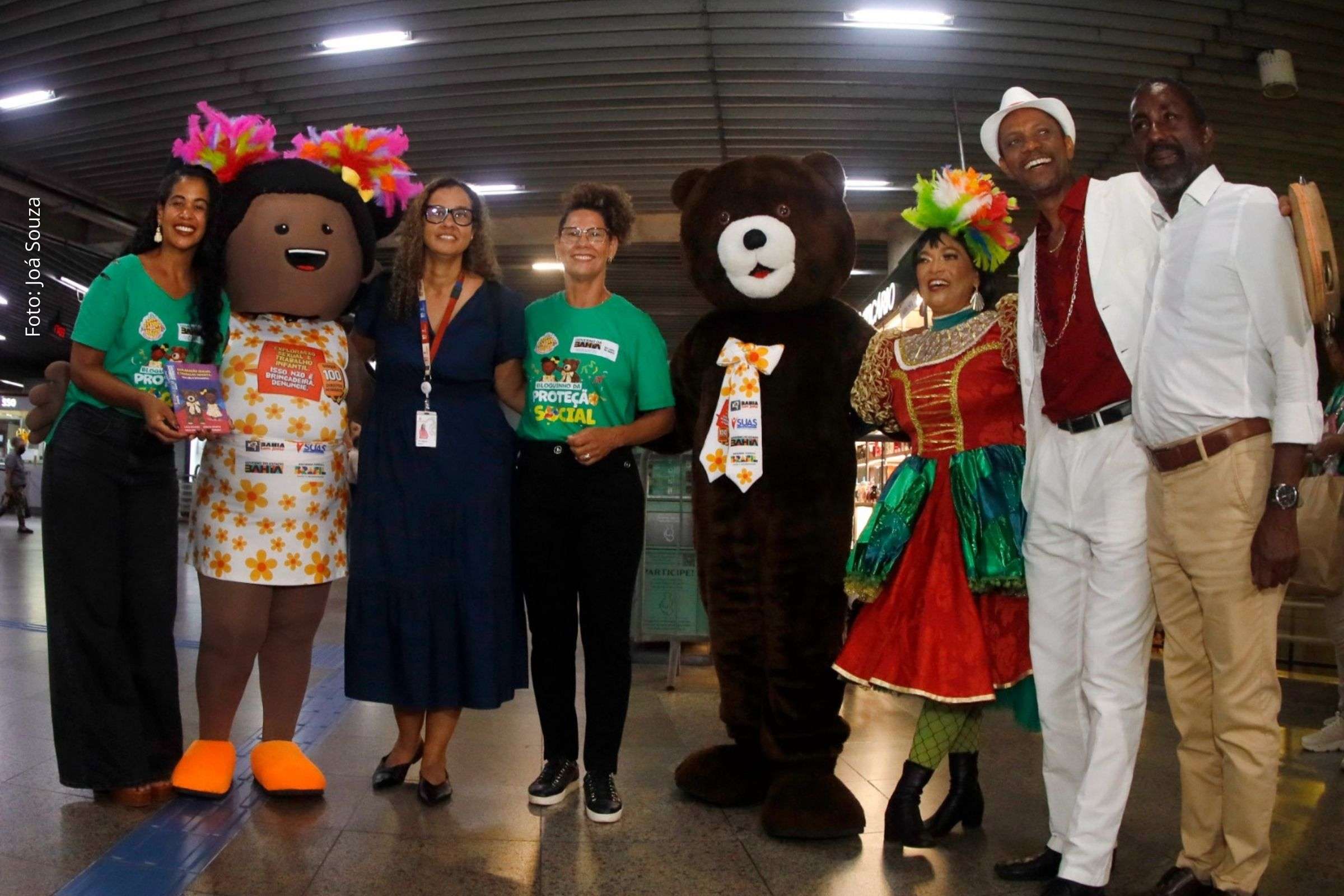 Carnaval 2026: Estações do metrô de Salvador recebem ações de proteção infantil, combate à exploração sexual e canais de denúncia durante a folia