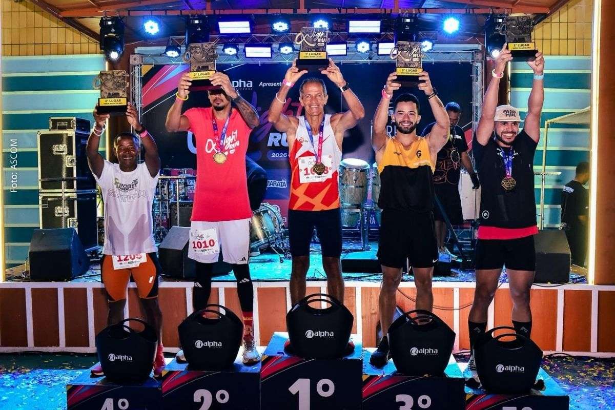 Corrida noturna oferece percursos de 5 km e 10 km, caminhada de 3 km e atividades culturais, com parte da renda destinada a ações sociais.