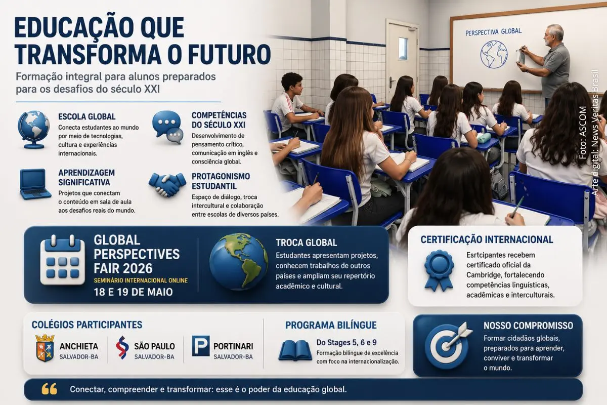 Estudantes da Bahia participam de seminário internacional da Cambridge e apresentam projetos globais em evento online