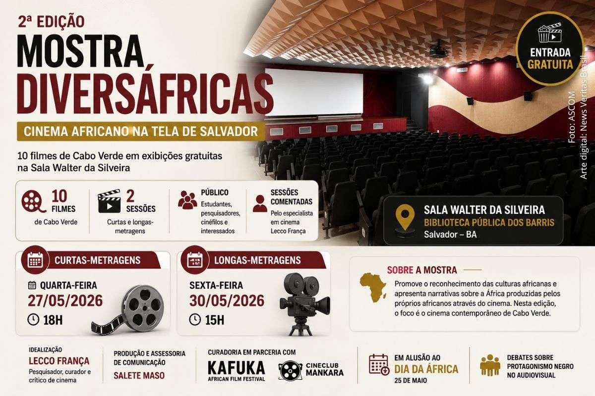 Mostra DiversÁfricas exibe 10 filmes africanos gratuitos em Salvador com produções de Cabo Verde