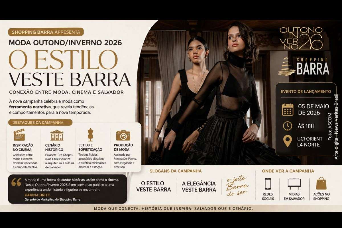 Ação integra moda, cultura e comportamento com evento na terça-feira (05/05/2026) e campanha em múltiplas plataformas.