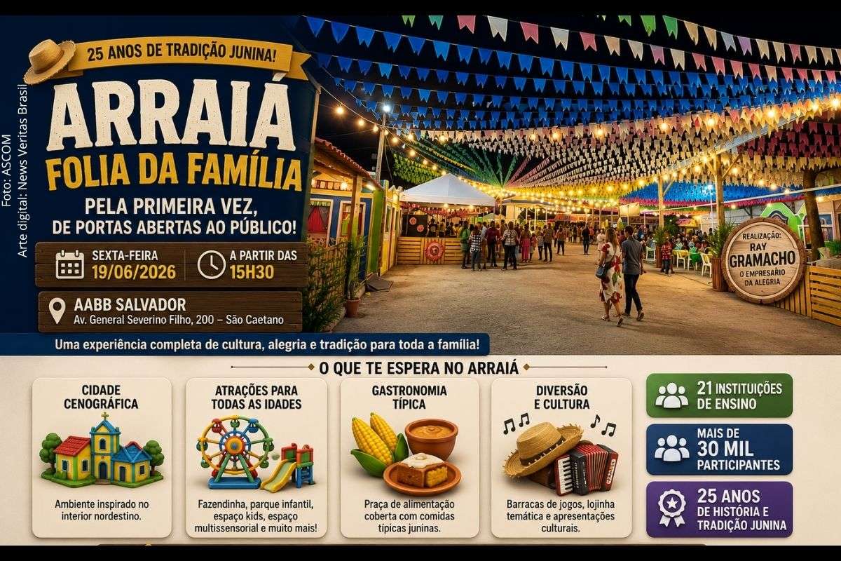 Evento idealizado por Ray Gramacho realiza edição especial na sexta-feira (19/06/2026), na AABB Salvador, reunindo 21 instituições de ensino e mais de 30 mil participantes.