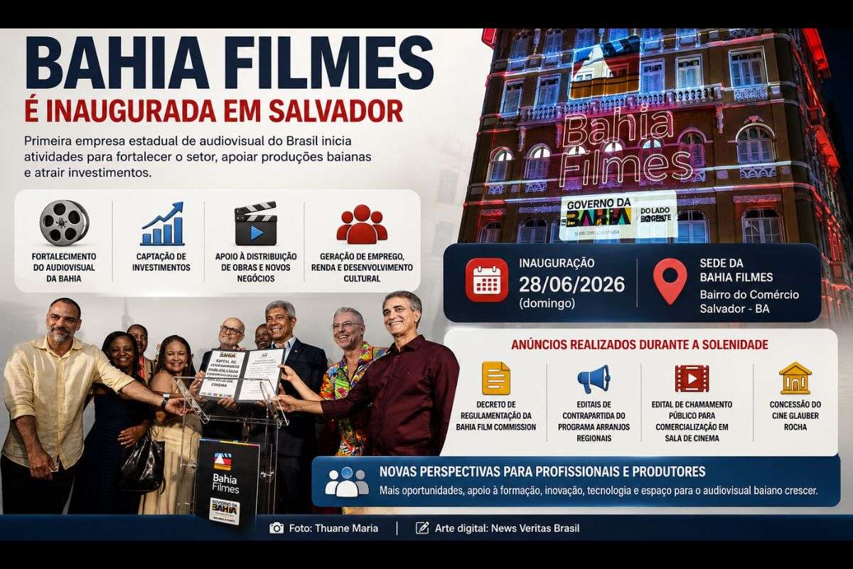 Bahia Filmes é inaugurada e inicia nova etapa para o audiovisual baiano com editais e atração de investimentos