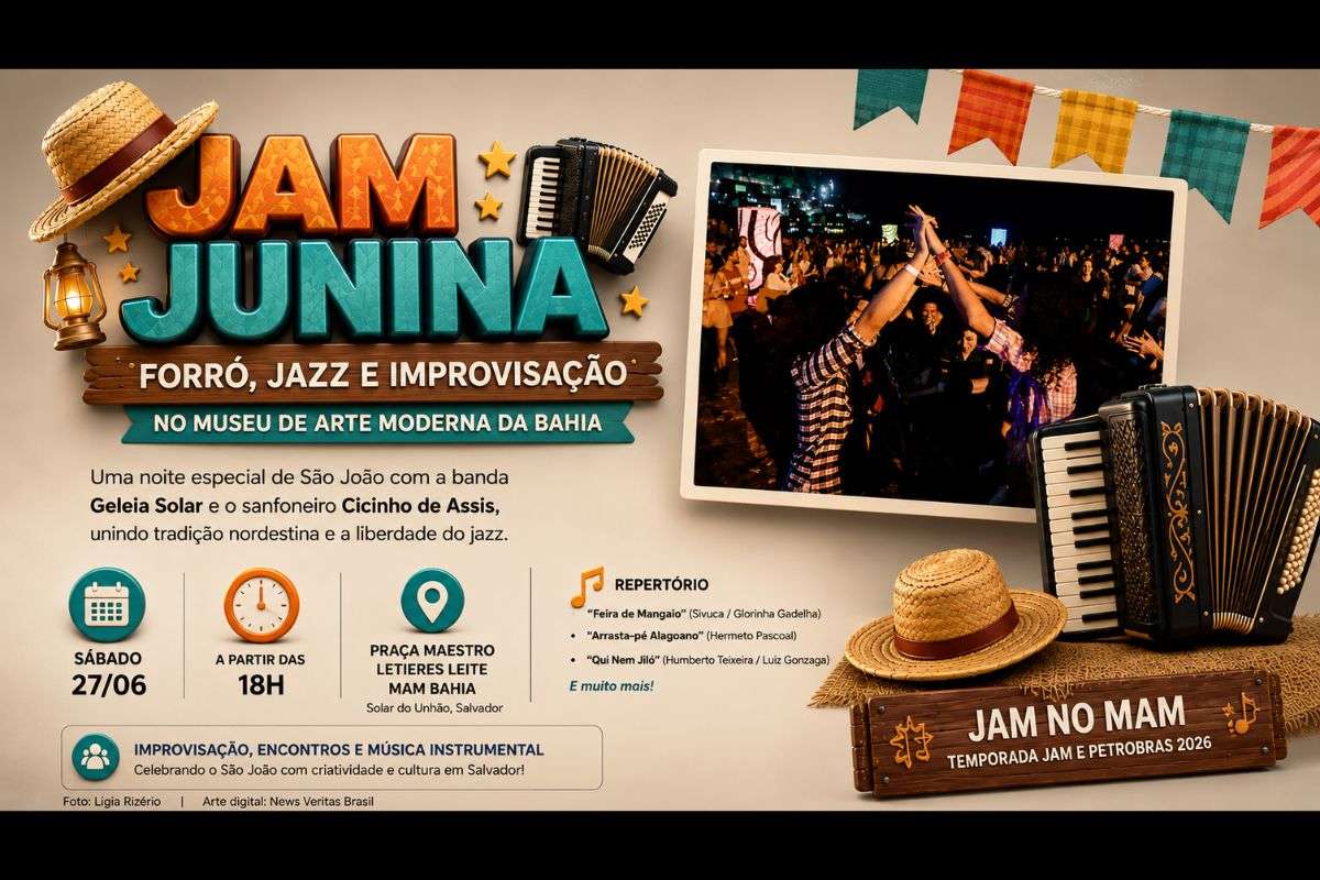 JAM no MAM realiza edição junina com forró, jazz e improvisação em Salvador