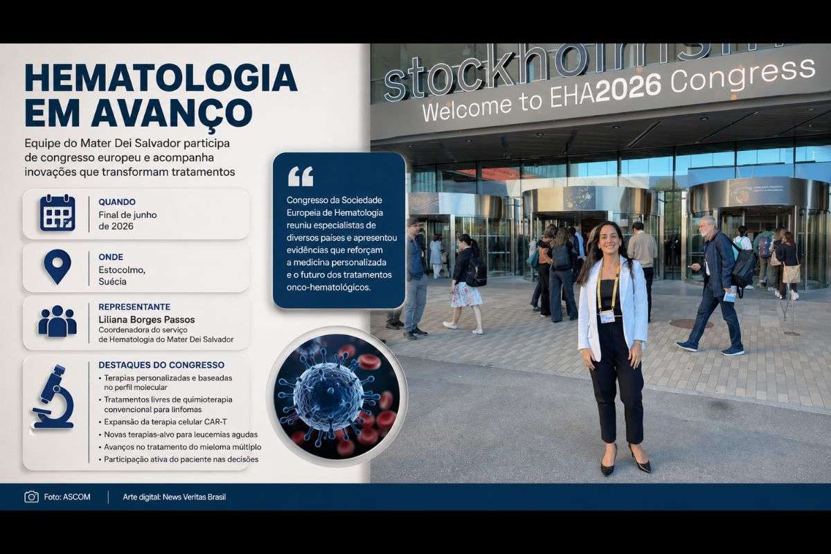 Congresso Europeu de Hematologia destaca avanços em terapias personalizadas, CAR-T e tratamentos sem quimioterapia convencional
