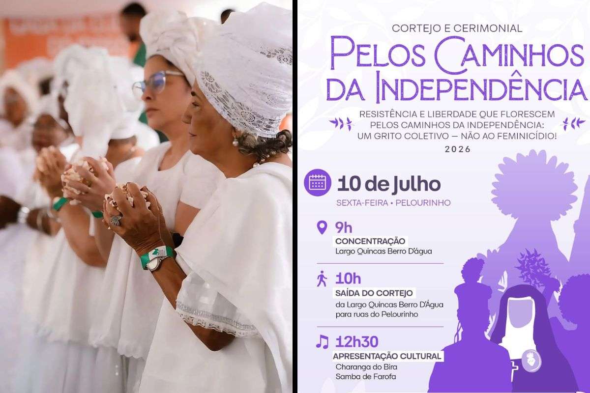 Evento será realizado na sexta-feira (10), no Centro Histórico de Salvador, reunindo cortejo cultural, exposição "Mulheres e o Tempo" e ações voltadas à valorização da memória da Independência da Bahia, da cultura popular e dos direitos humanos.