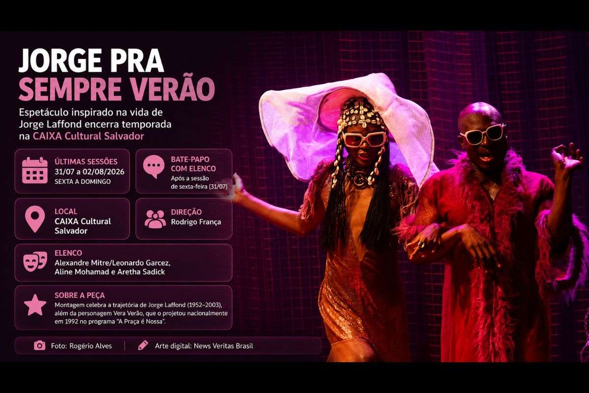 CAIXA Cultural Salvador recebe últimas apresentações de “Jorge pra Sempre Verão”, espetáculo inspirado na vida de Jorge Laffond