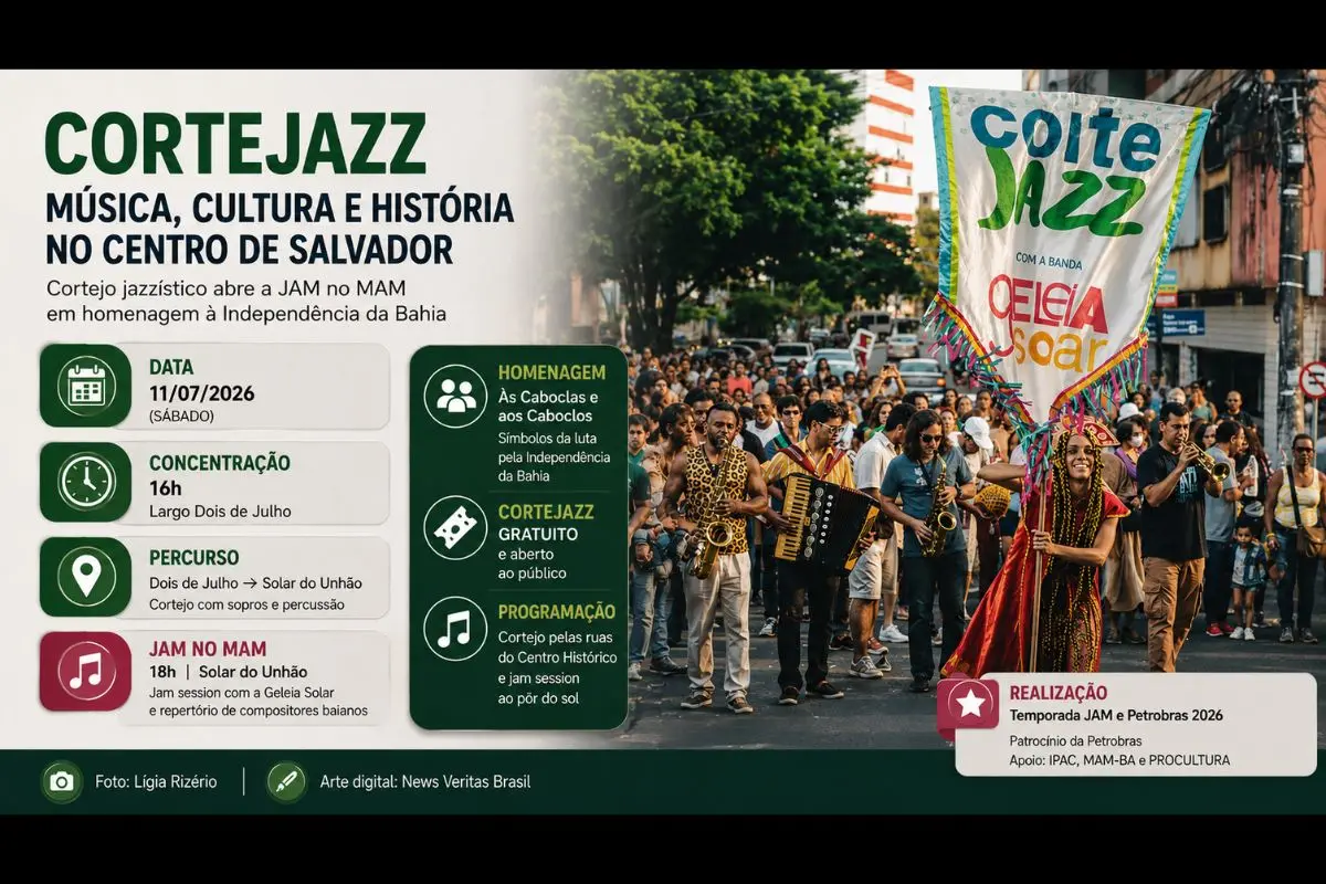 Projeto amplia programação para duas edições mensais e promove cortejo musical gratuito seguido de jam session no Solar do Unhão, em Salvador.