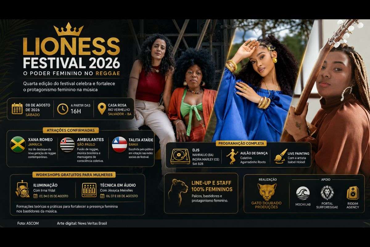Lioness Festival 2026 reúne atrações da Jamaica, São Paulo e Bahia em Salvador com foco no protagonismo feminino no reggae