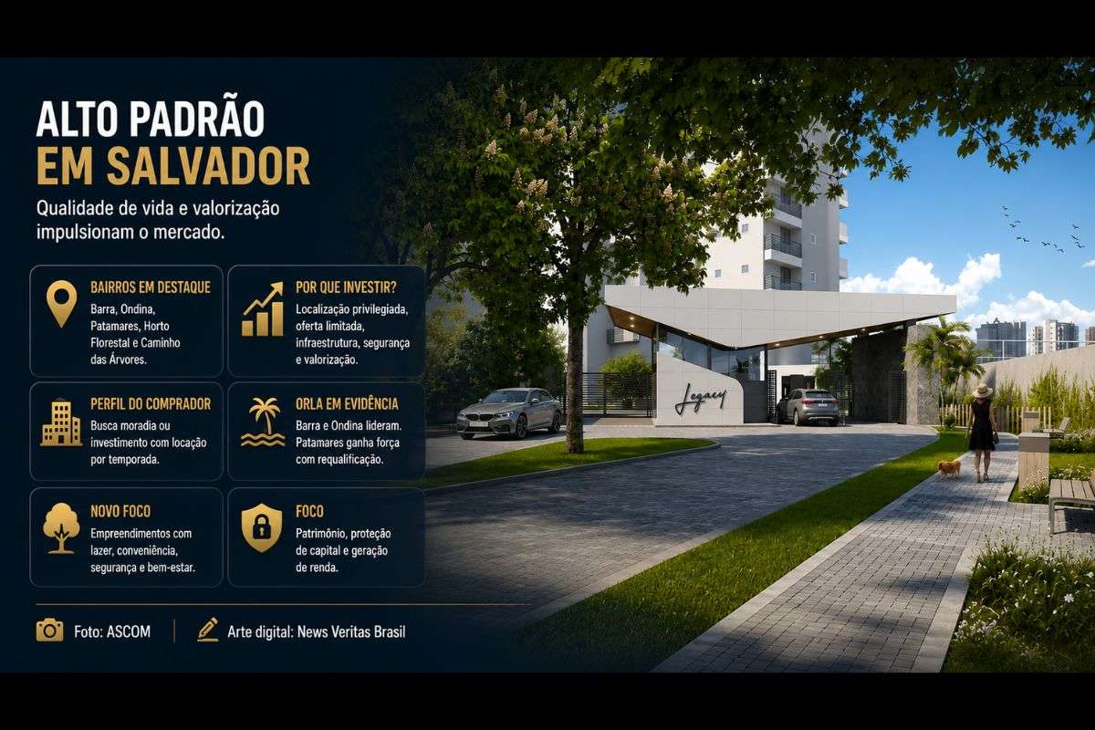 Horto Florestal, Caminho das Árvores, Barra, Ondina e Patamares concentram a demanda por imóveis de alto padrão, segundo avaliação da OR, empresa do Grupo Novonor.