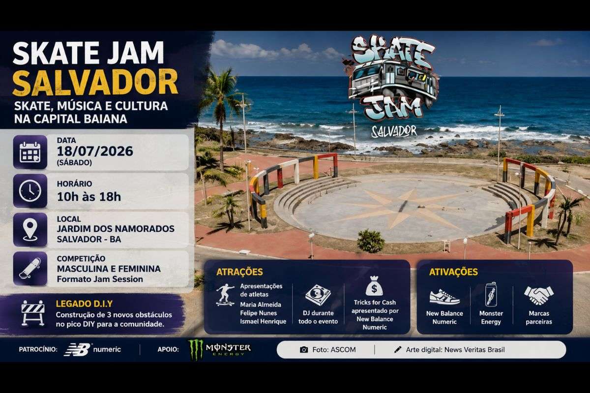 Skatista Davison Fortunato promove Skate Jam Salvador com competição gratuita, legado para a comunidade e novos obstáculos em pico DIY