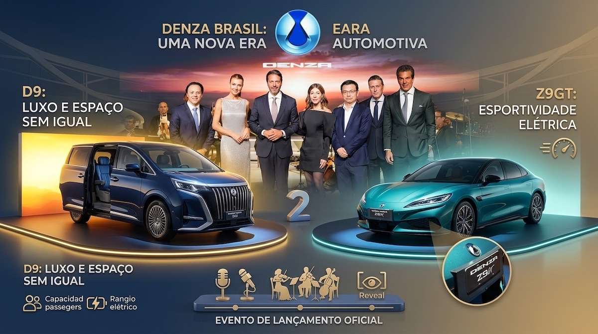 Denza apresenta Z9 GT e D9 no Brasil
