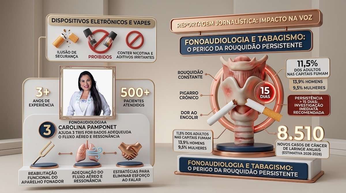 Tratamento fonoaudiológico auxilia na reabilitação vocal de fumantes, mas especialistas alertam para a necessidade de cessação do tabagismo