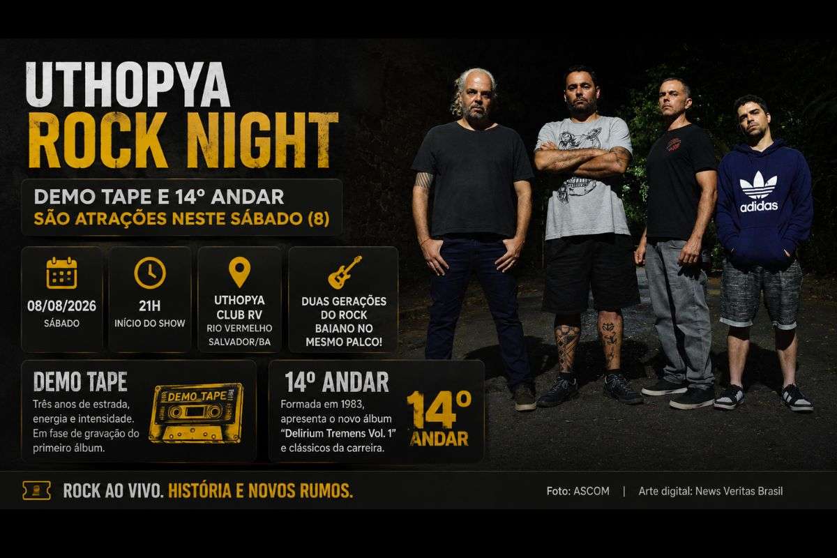 Demo Tape e 14º Andar se apresentam no Uthopya Rock Night, em Salvador