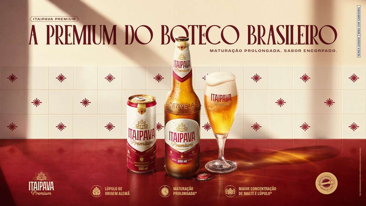 Itaipava Premium ganha nova embalagem inspirada na cultura de boteco