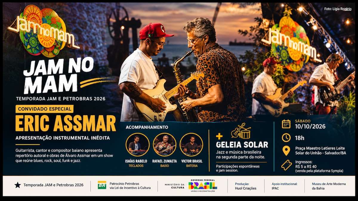 Eric Assmar estreia na JAM no MAM com apresentação instrumental inédita em Salvador